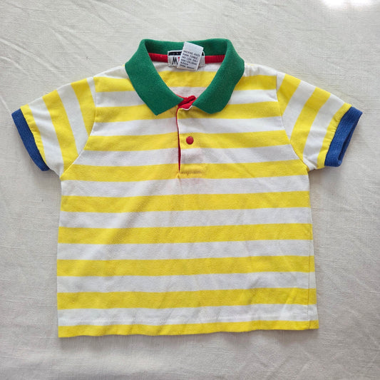 90s Vintage Yellow Striped Shirt 2t/3t