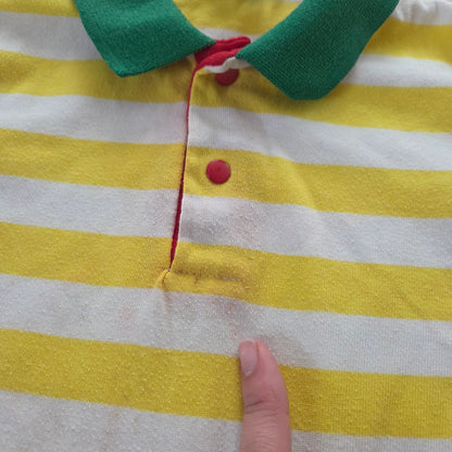 90s Vintage Yellow Striped Shirt 2t/3t