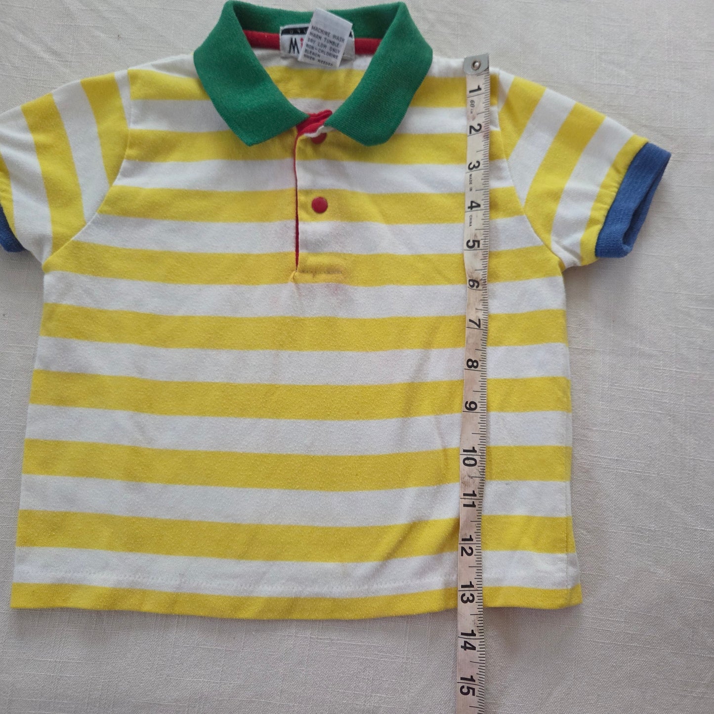 90s Vintage Yellow Striped Shirt 2t/3t