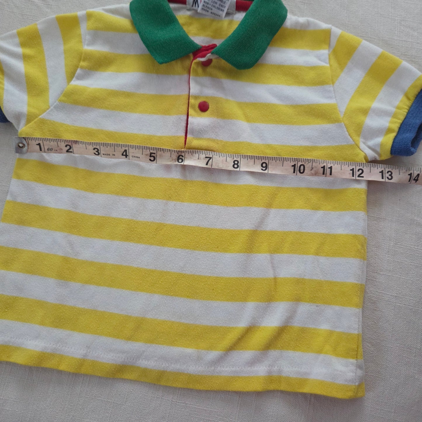90s Vintage Yellow Striped Shirt 2t/3t