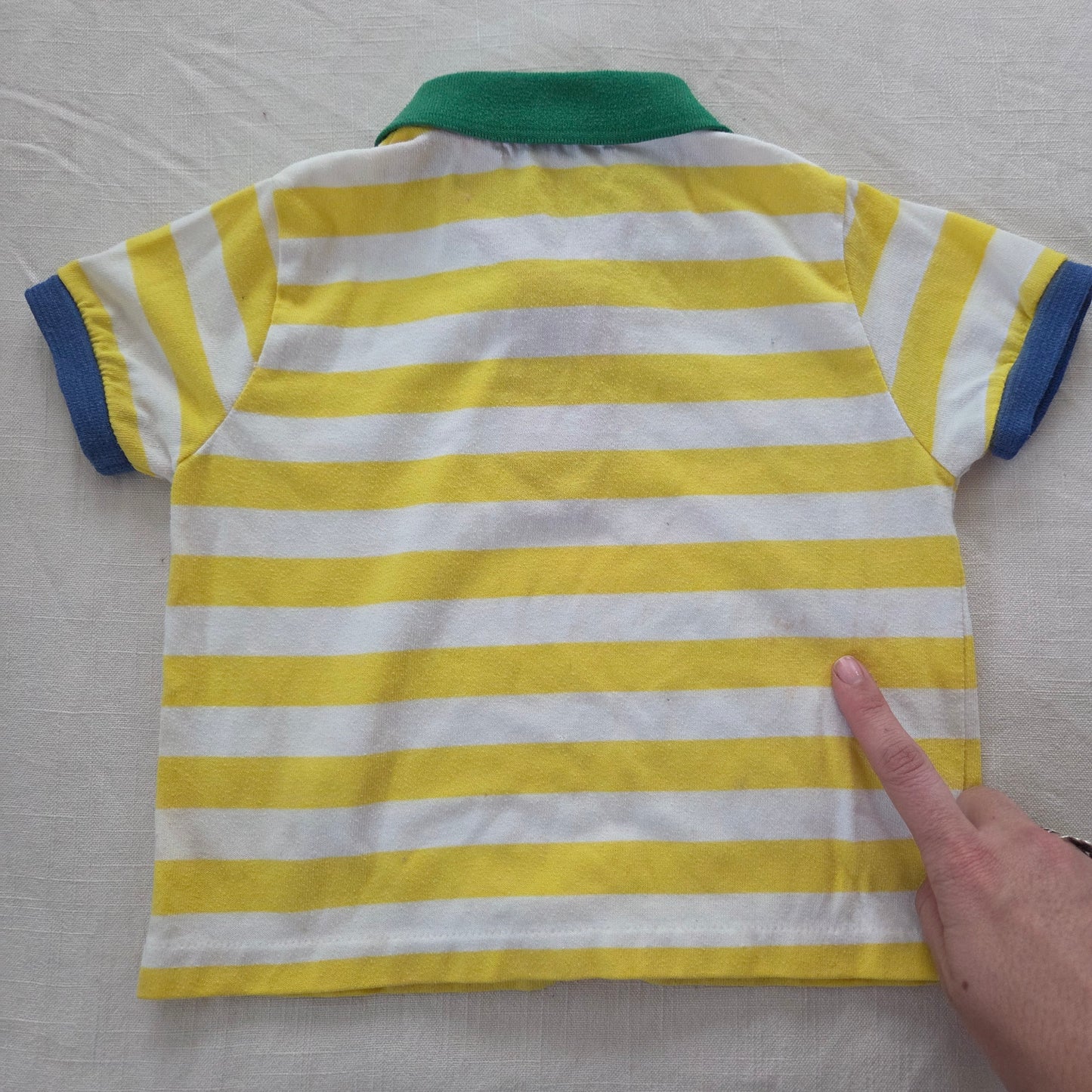 90s Vintage Yellow Striped Shirt 2t/3t