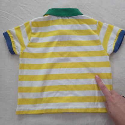 90s Vintage Yellow Striped Shirt 2t/3t