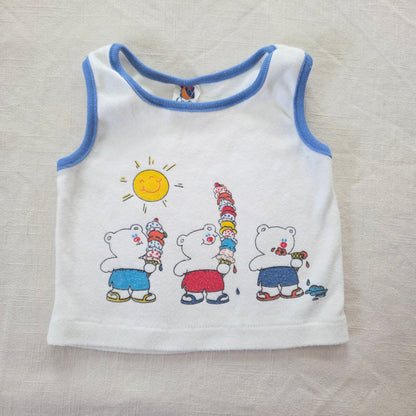 80s Vintage Ice Cream Bears Tank Top 3-6 months