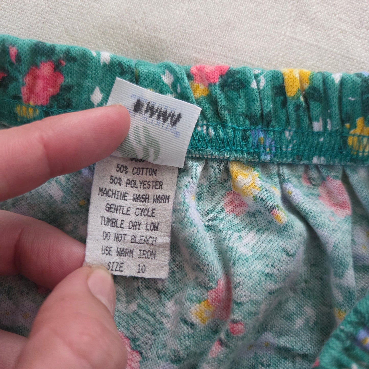 90s Vintage Floral Comfy Pants kids 10