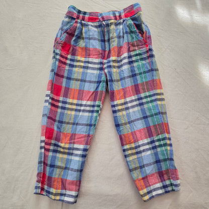 80s/90s Vintage Colorful Plaid Pants 3t