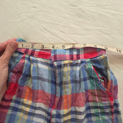 80s/90s Vintage Colorful Plaid Pants 3t