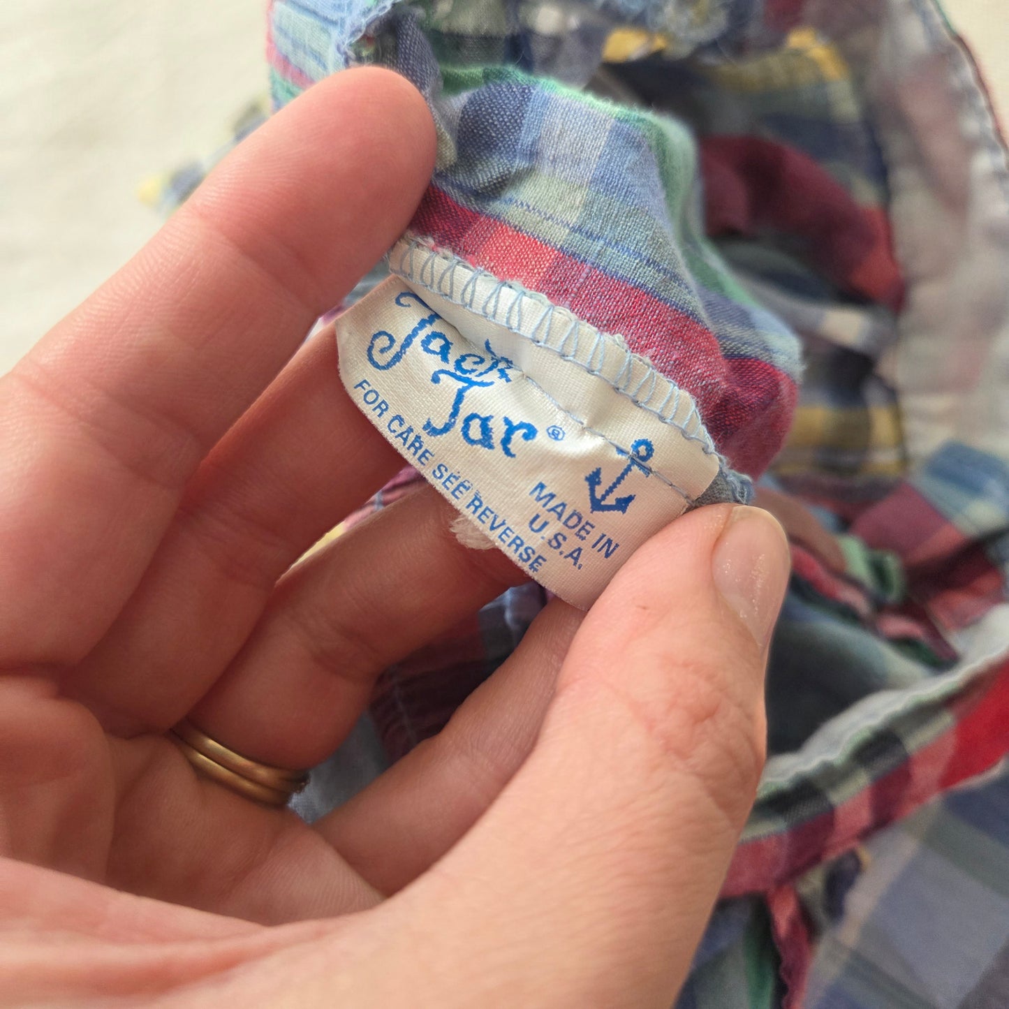 80s/90s Vintage Colorful Plaid Pants 3t