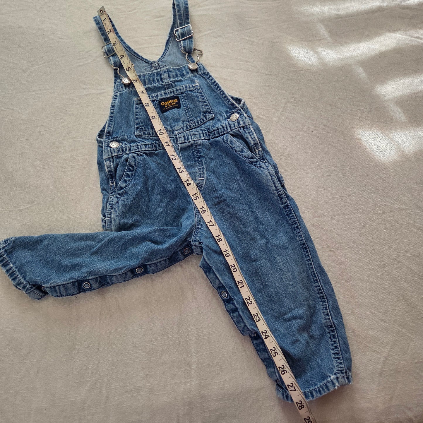 90s Vintage Oshkosh Denim Overalls 24 months