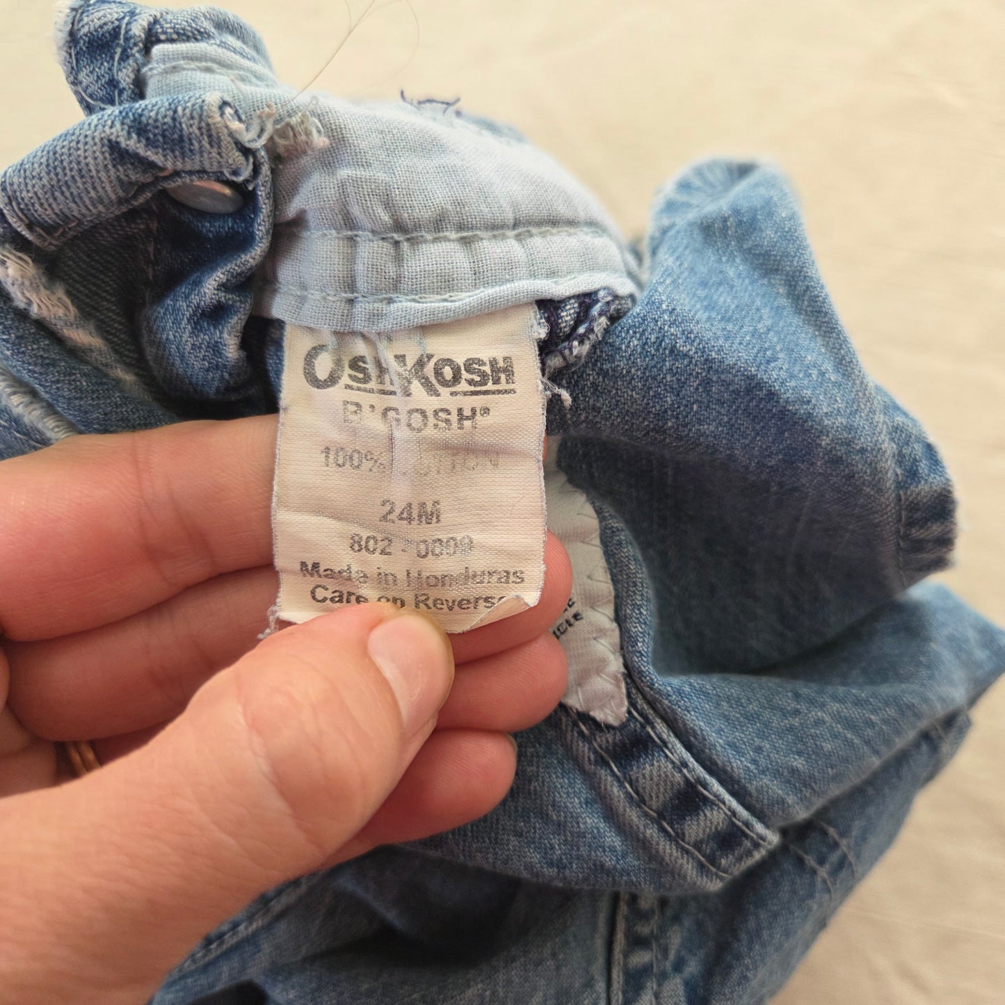 90s Vintage Oshkosh Denim Overalls 24 months