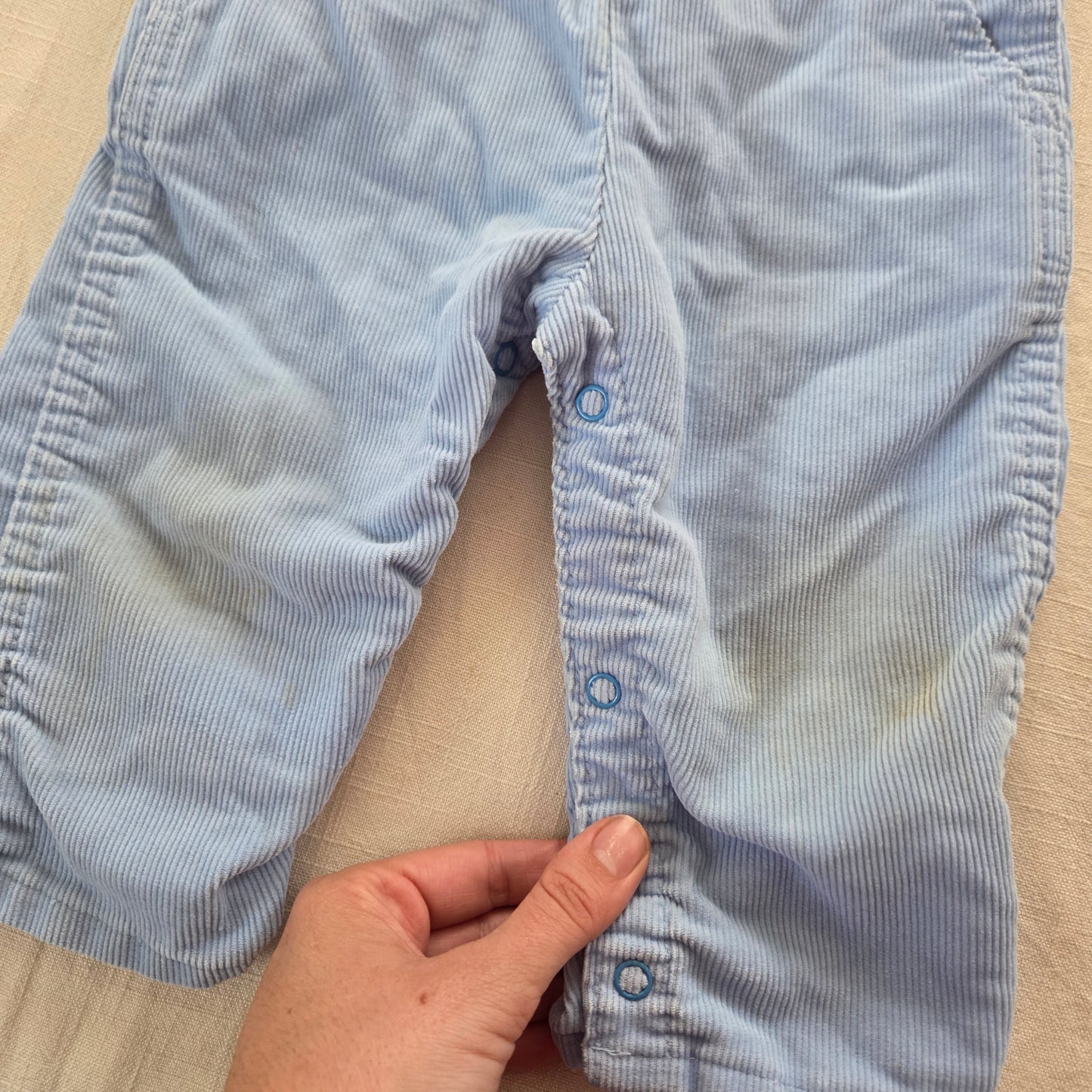 80s Vintage Oshkosh Blue Cord Overalls 18 months