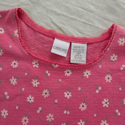 90s Vintage Floral 100% Cotton Dress 4t/5t