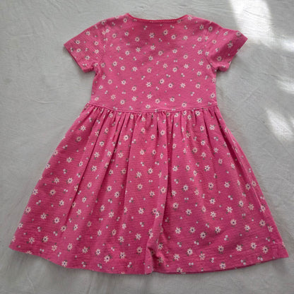 90s Vintage Floral 100% Cotton Dress 4t/5t