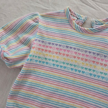 80s Vintage Healthtex Rainbow Heart Dress 4t