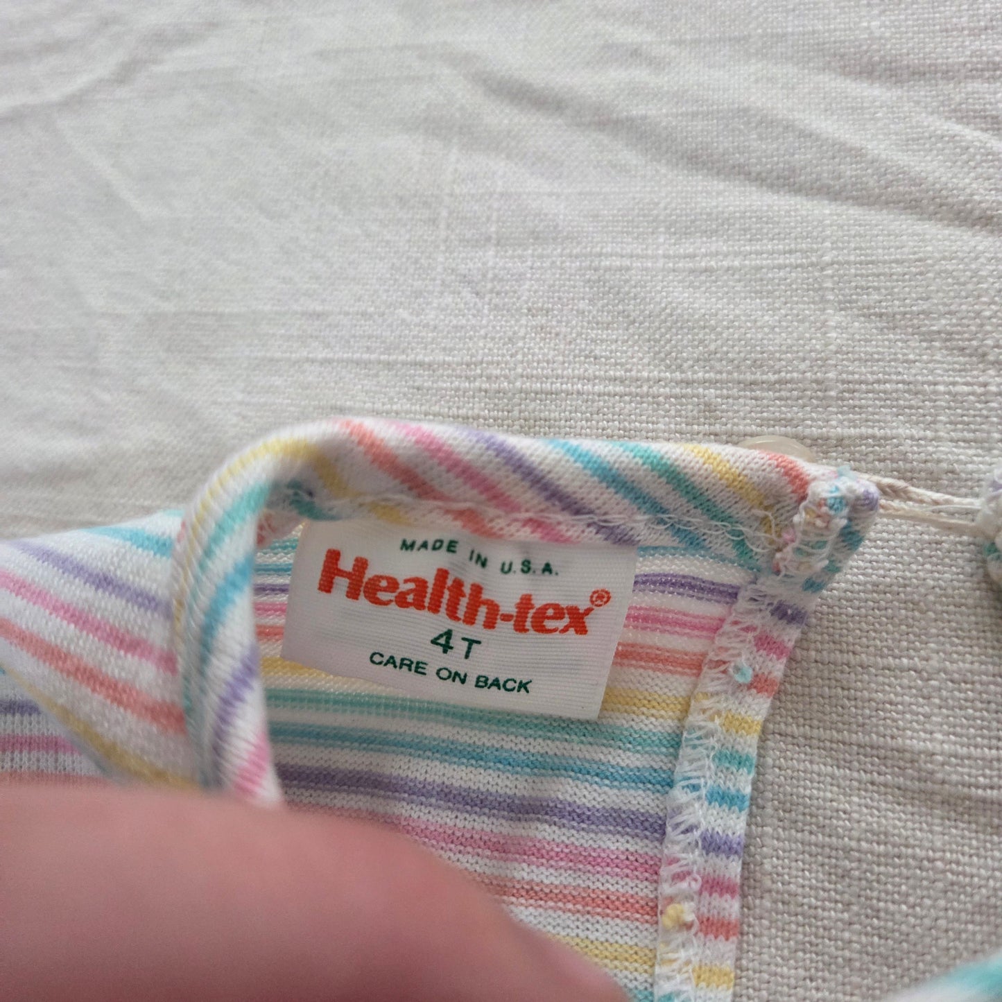 80s Vintage Healthtex Rainbow Heart Dress 4t
