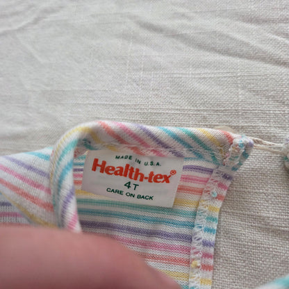 80s Vintage Healthtex Rainbow Heart Dress 4t