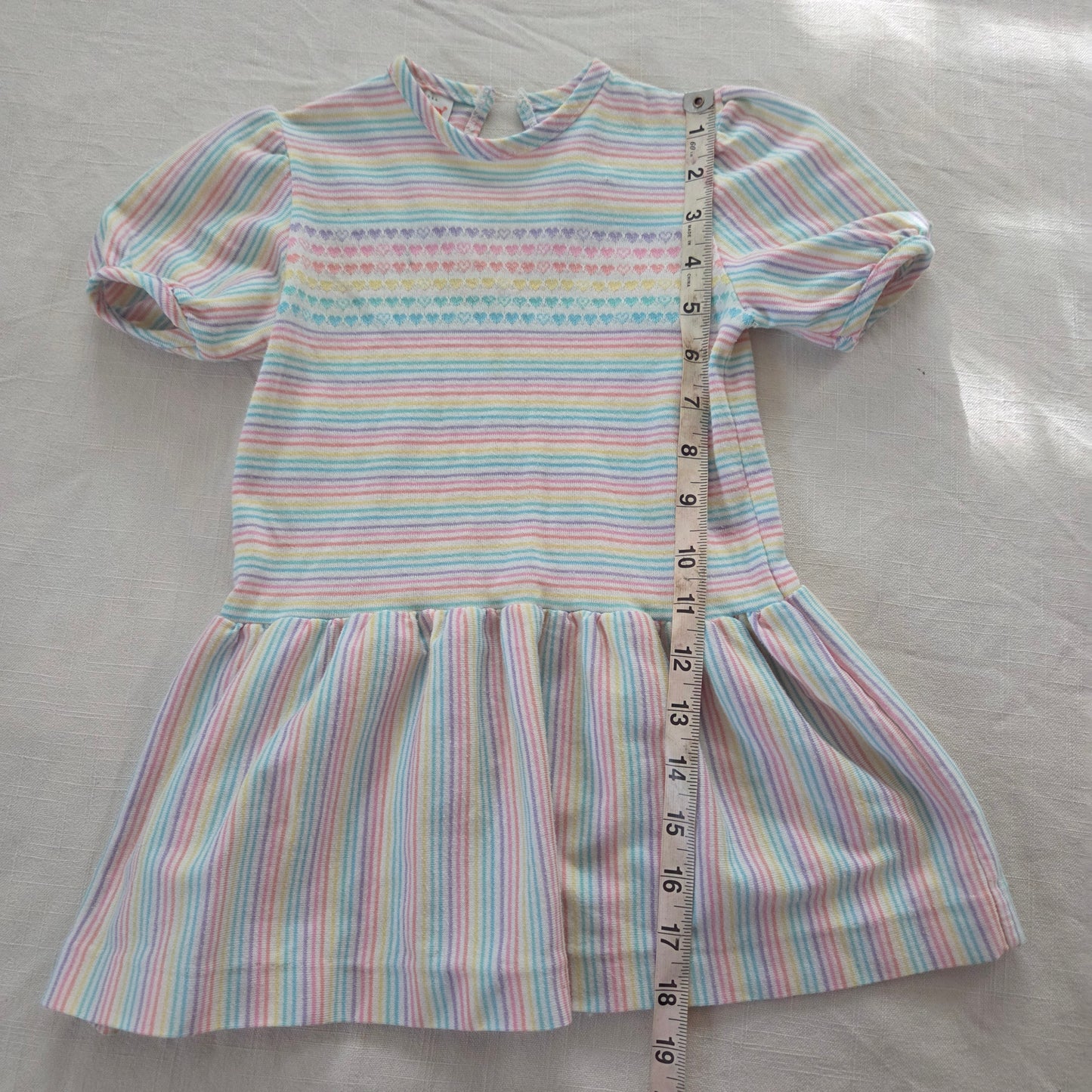 80s Vintage Healthtex Rainbow Heart Dress 4t
