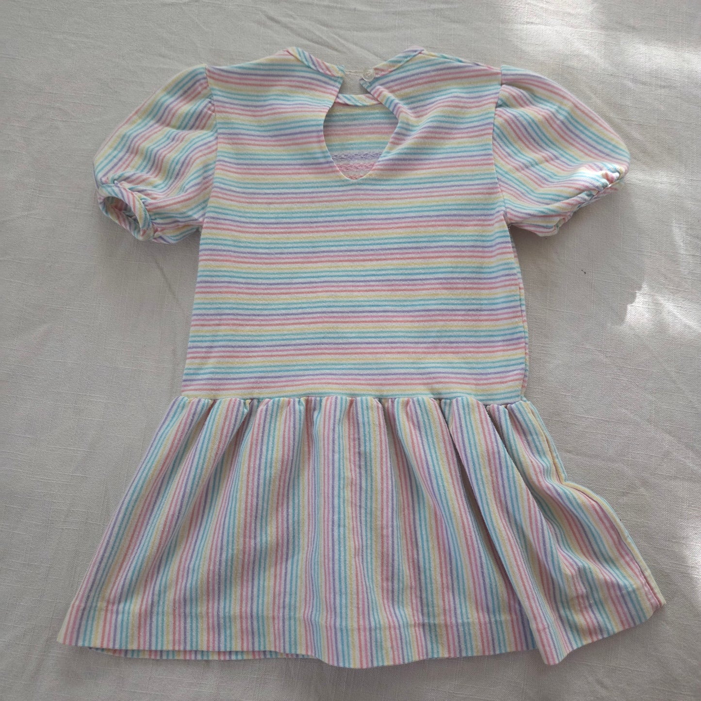 80s Vintage Healthtex Rainbow Heart Dress 4t