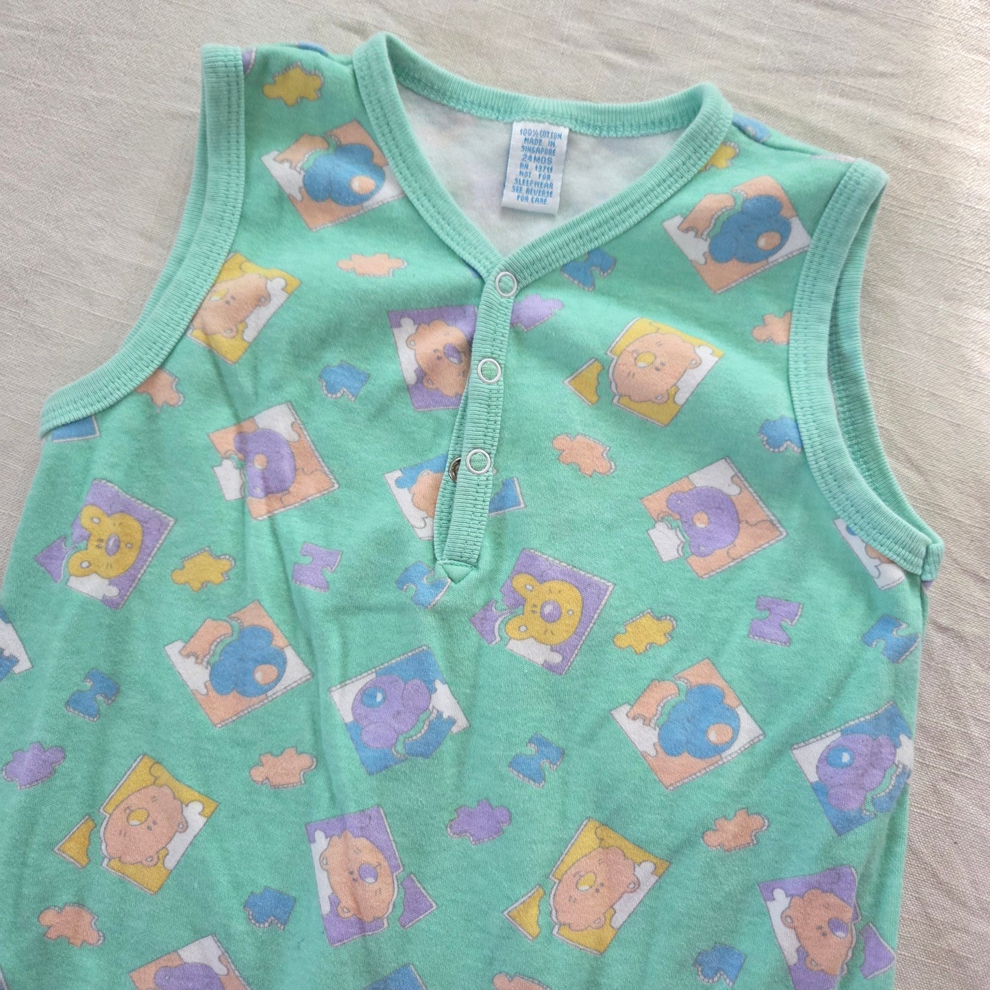 90s Vintage Animals Cotton Pantsuit 18 months