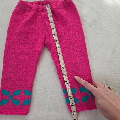 90s Vintage Knit Girly Pants 18 months
