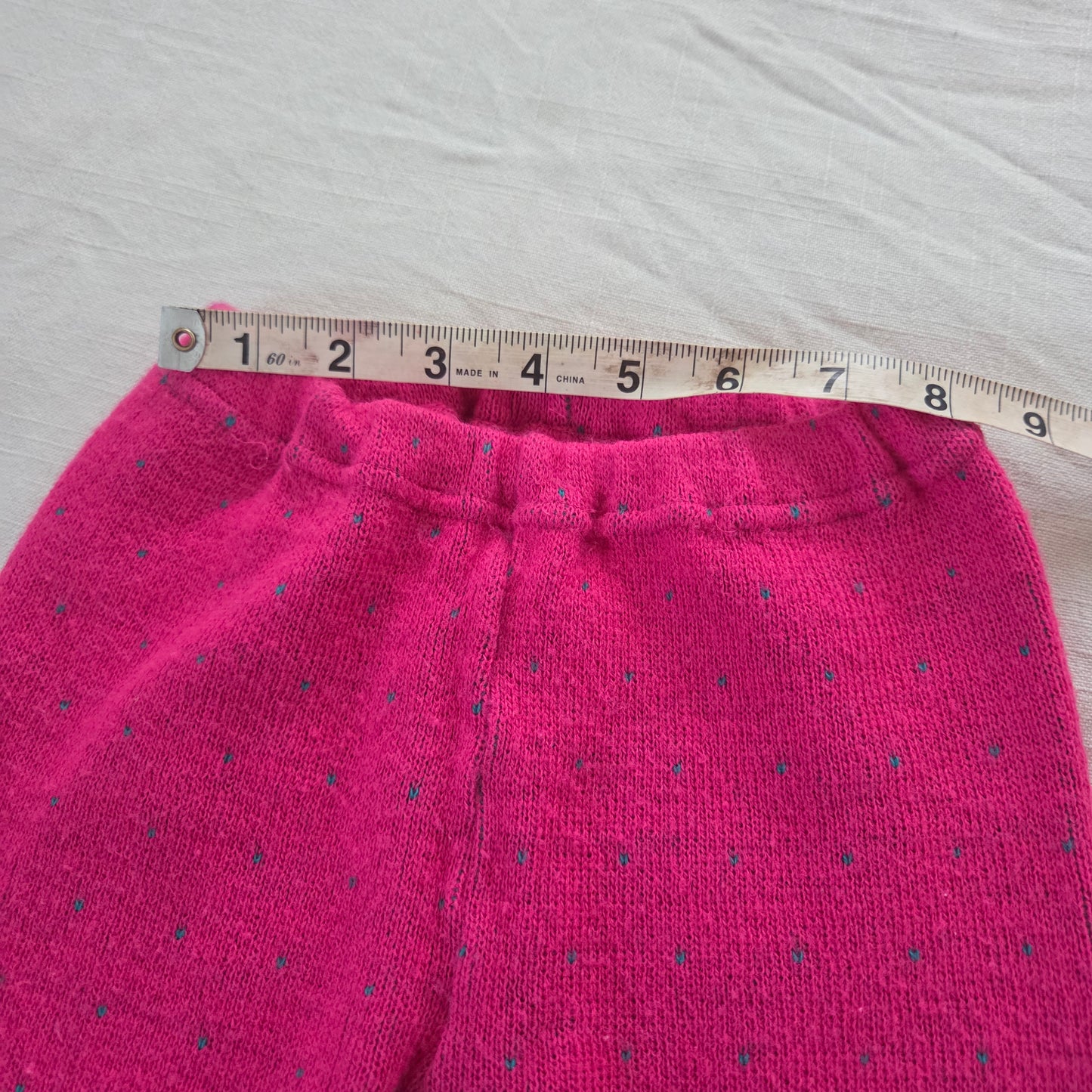 90s Vintage Knit Girly Pants 18 months