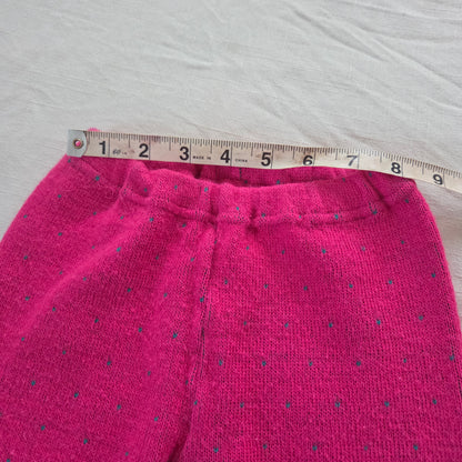 90s Vintage Knit Girly Pants 18 months