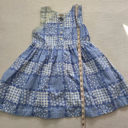90s Vintage Patchwork Floral Cotton Dress kids 6
