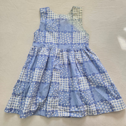 90s Vintage Patchwork Floral Cotton Dress kids 6
