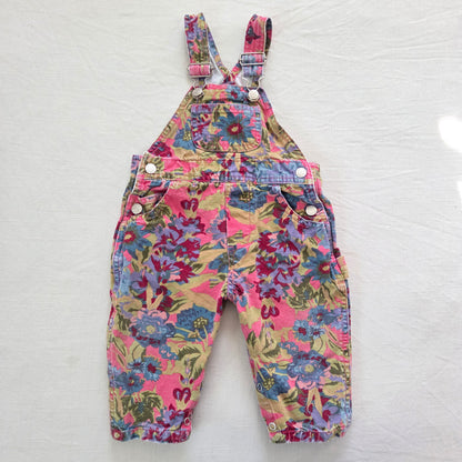 90s Vintage Gap Floral Denim Overalls 6-9 months