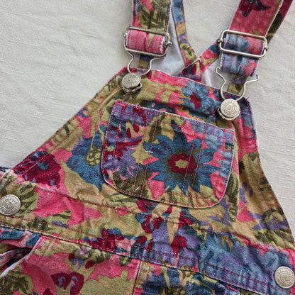 90s Vintage Gap Floral Denim Overalls 6-9 months