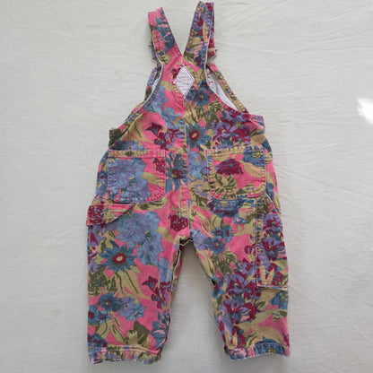 90s Vintage Gap Floral Denim Overalls 6-9 months