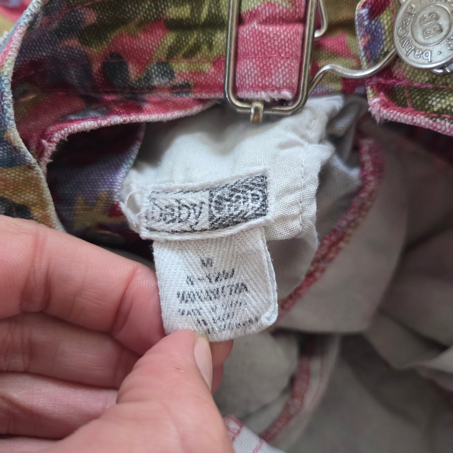90s Vintage Gap Floral Denim Overalls 6-9 months