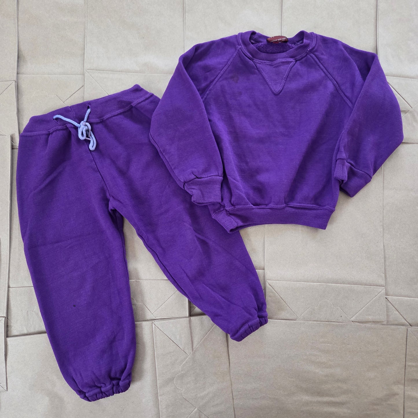 80s Vintage Purple Matching Set 2t
