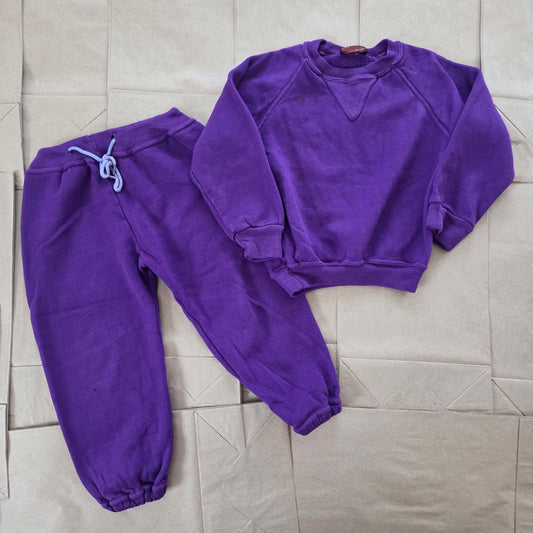 80s Vintage Purple Matching Set 2t