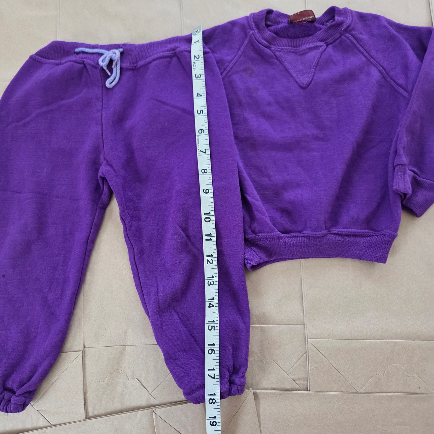 80s Vintage Purple Matching Set 2t