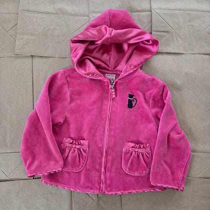 Y2k Vintage Gymboree Velour Cat Sweater 18-24 months