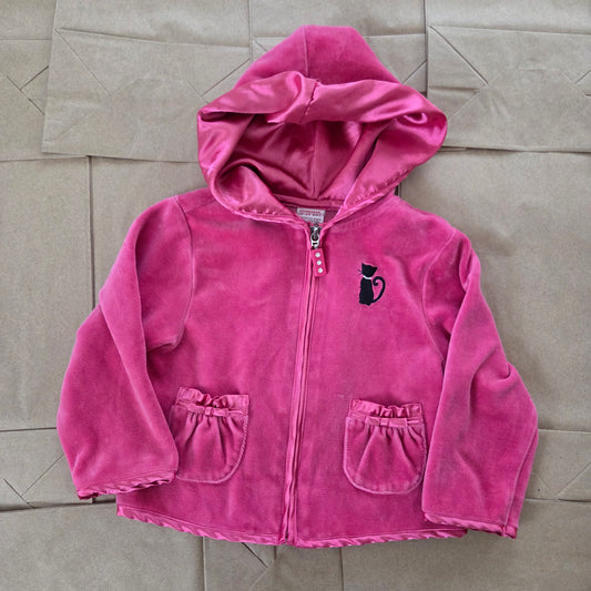 Y2k Vintage Gymboree Velour Cat Sweater 18-24 months