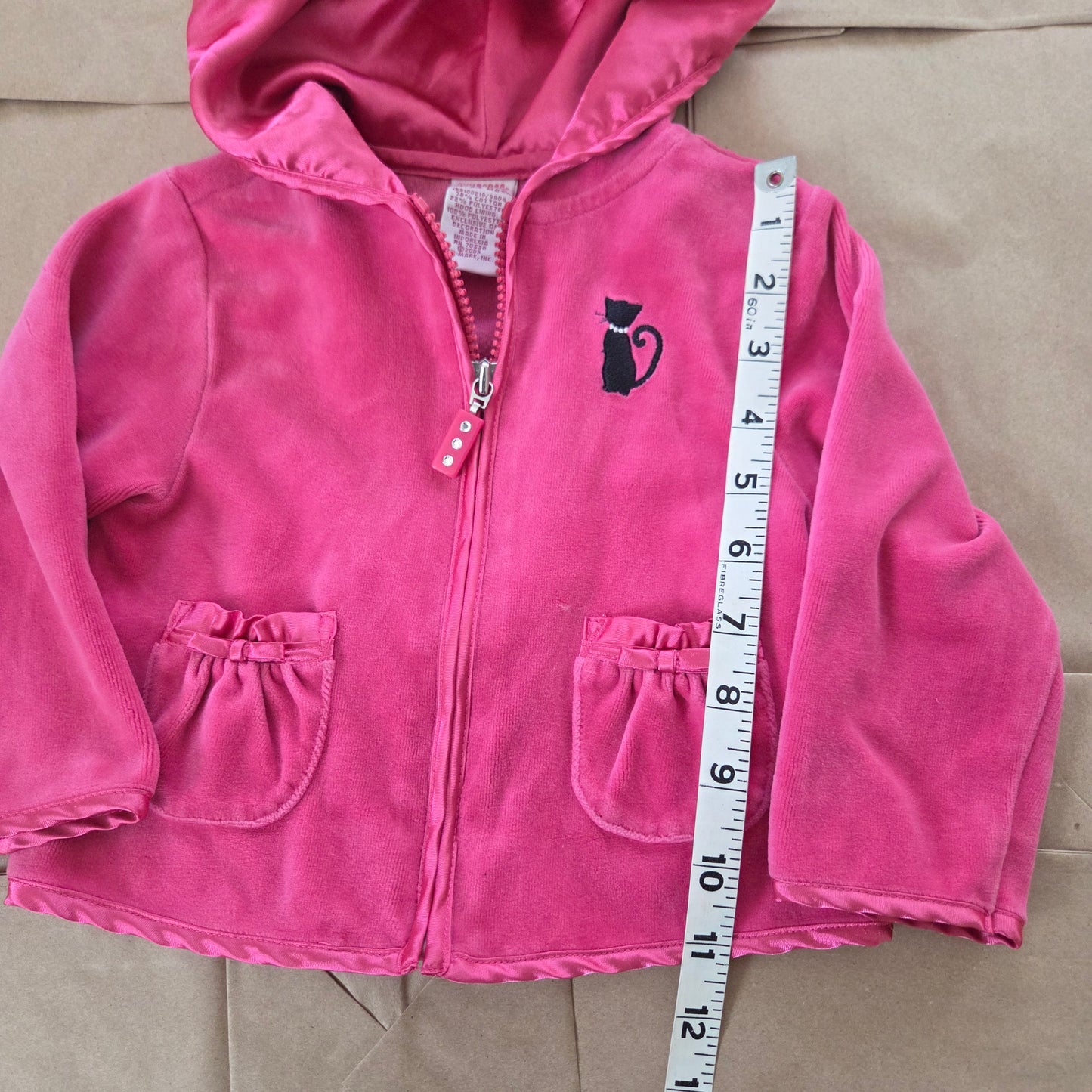Y2k Vintage Gymboree Velour Cat Sweater 18-24 months
