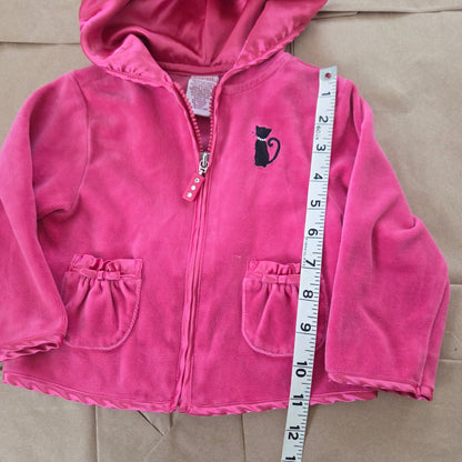 Y2k Vintage Gymboree Velour Cat Sweater 18-24 months