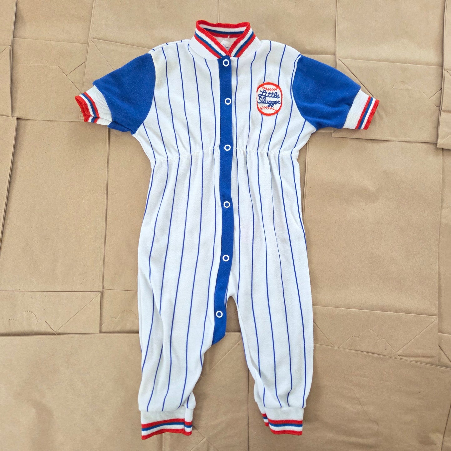 90s Vintage Baseball Pantsuit 6-9 months