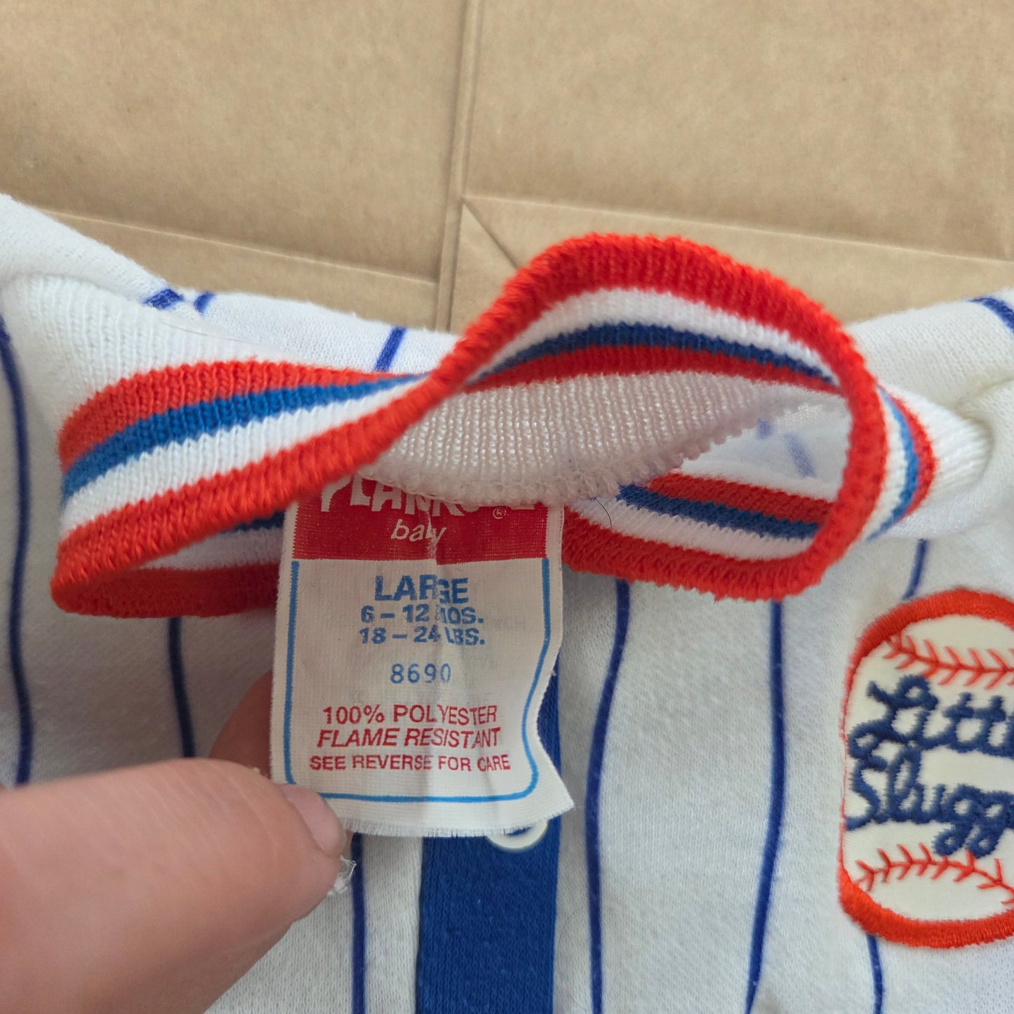 90s Vintage Baseball Pantsuit 6-9 months