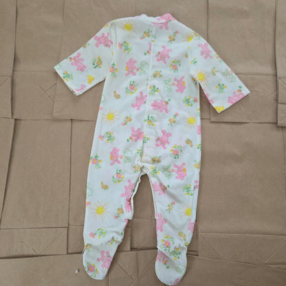70s Vintage Bunnies + Animals Footed PJs 3-6 months