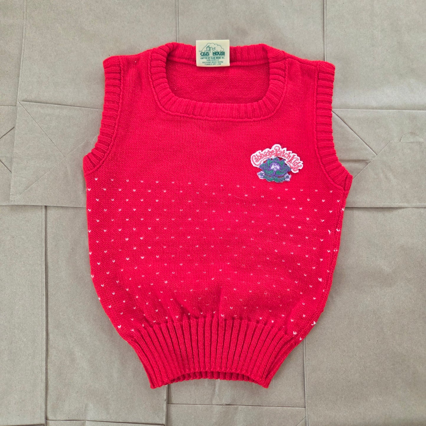 80s Vintage Cabbage Patch Kids Knit Vest 3t/4t