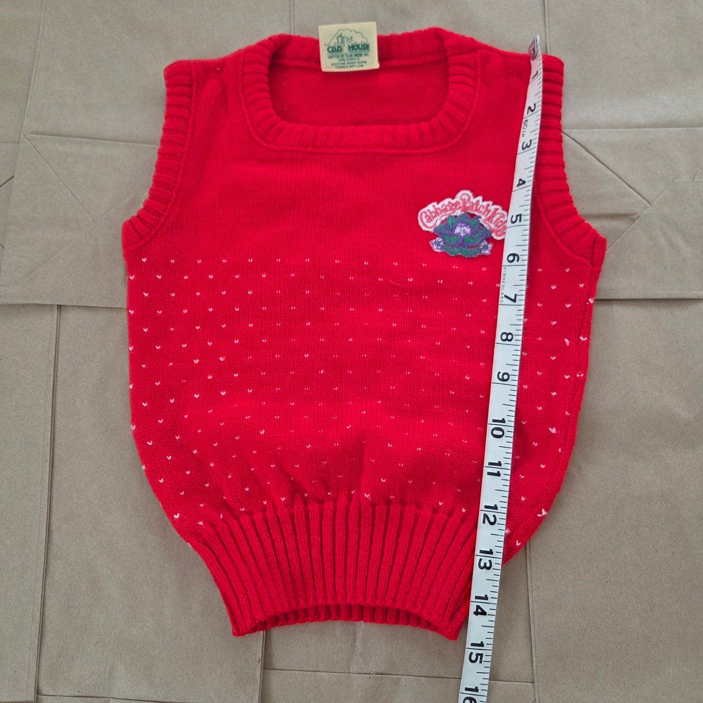 80s Vintage Cabbage Patch Kids Knit Vest 3t/4t