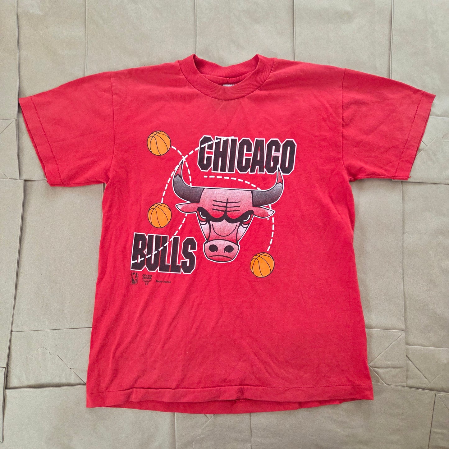 90s Vintage Chicago Bulls Single Stitch Tee kids 10/12