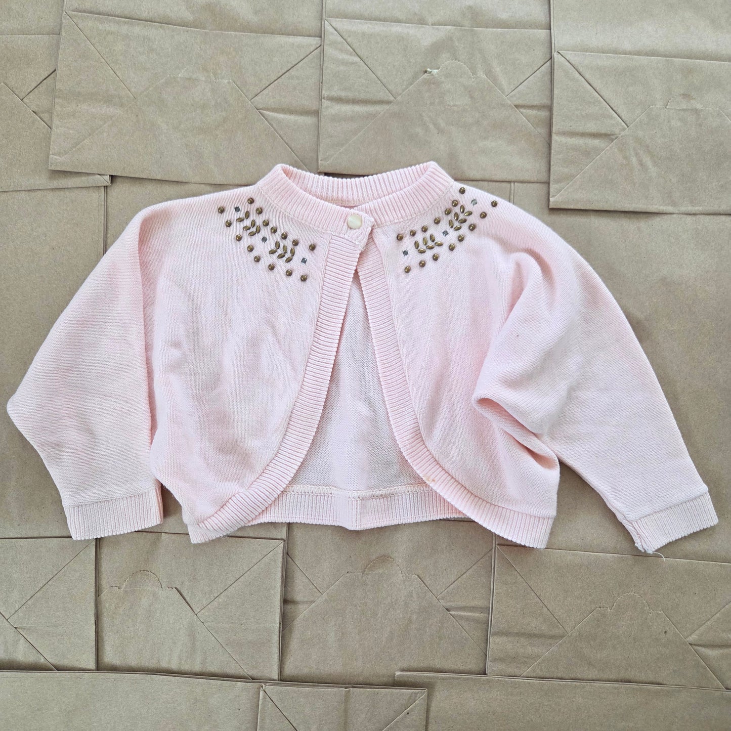 90s Vintage Pink Knit Slouchy Sweater 12 months