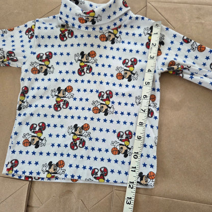 90s Vintage Mickey Basketball Turtleneck 18 months