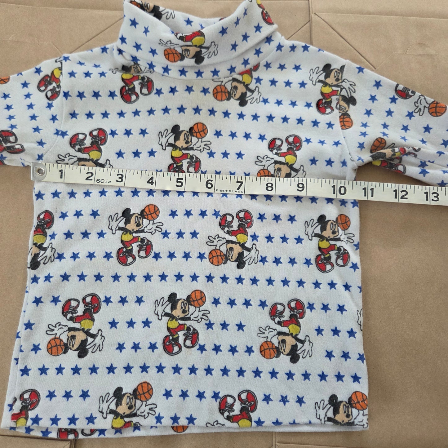 90s Vintage Mickey Basketball Turtleneck 18 months