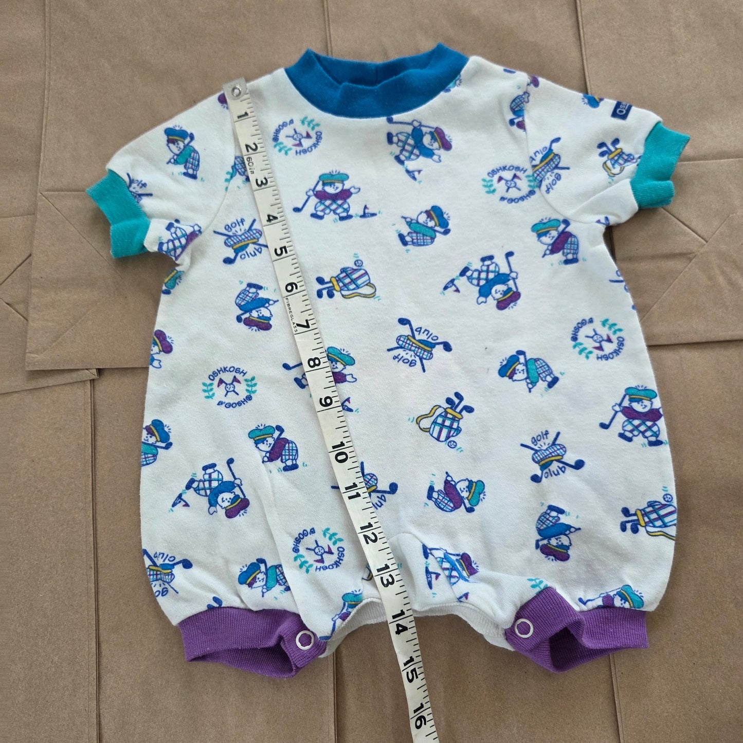 90s Vintage Oshkosh Golf Club Romper 6-9 months