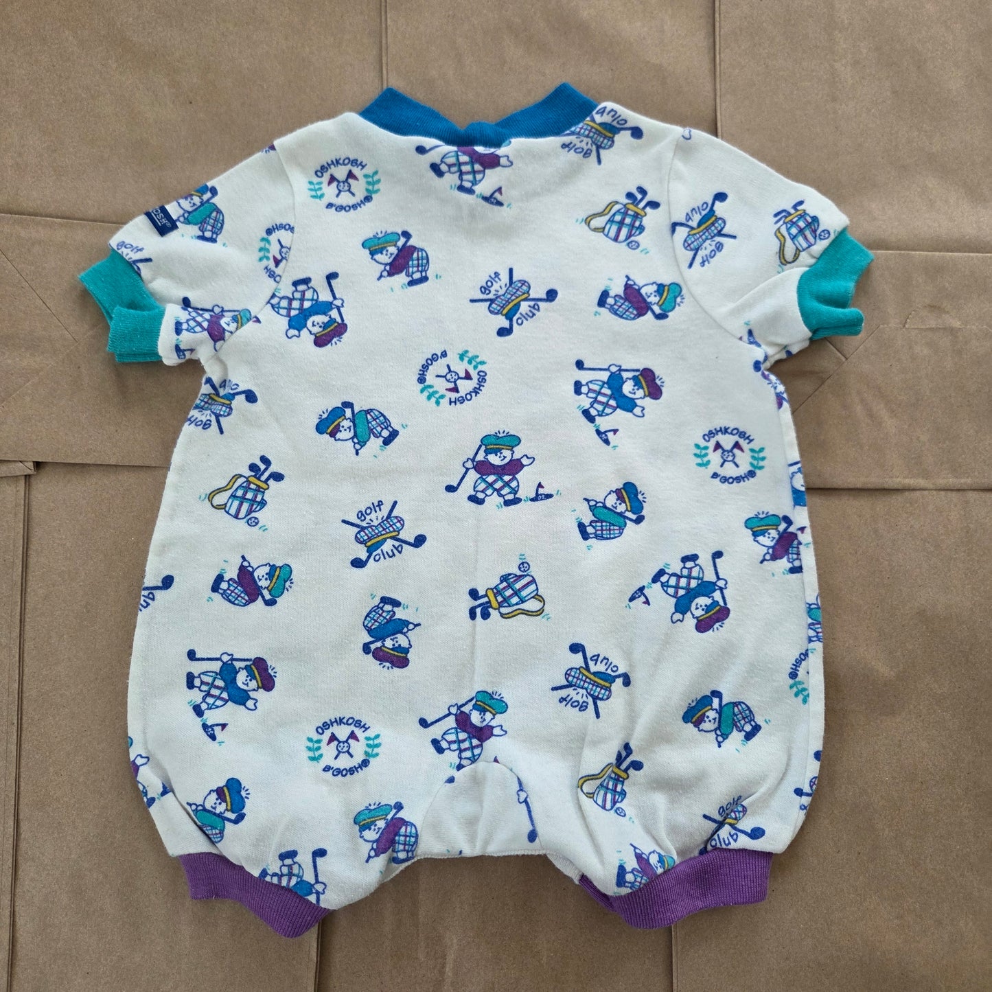 90s Vintage Oshkosh Golf Club Romper 6-9 months