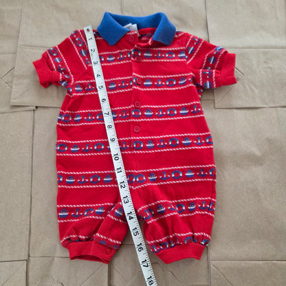 90s Vintage Oshkosh Nautical Romper 6-9 months